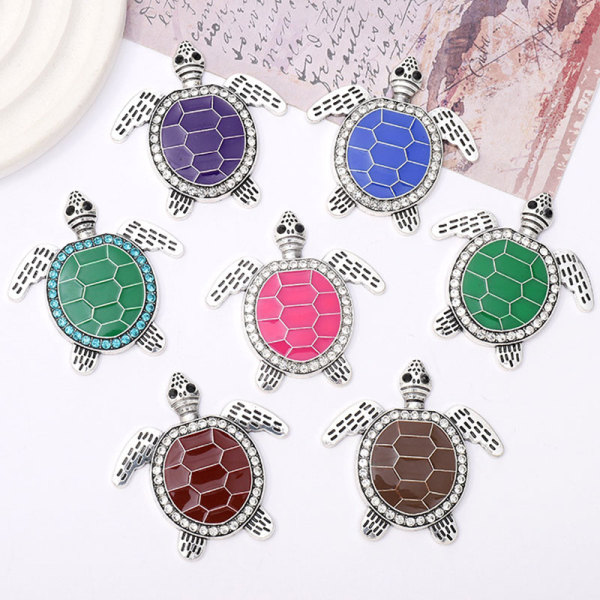 20MM Dripping Oil Turtle snap button charms