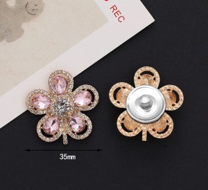 20MM Water droplet flower  snap button charms