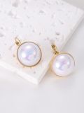 Stainless steel love square round earrings
