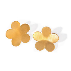 Stainless steel flower earrings