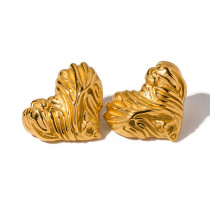 Stainless steel love earrings