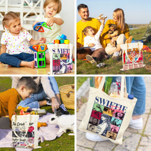 Canvas bag Taylor Swift peripheral shopping tote bag