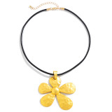 Fashion Metal Liquid Flower Necklace