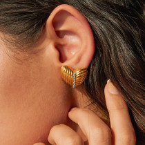Stainless steel love earrings