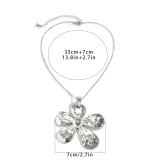 Fashion Metal Liquid Flower Necklace