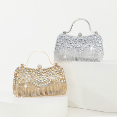 Dinner bag, handbag, diamond inlaid dress, evening bag