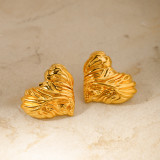 Stainless steel love earrings