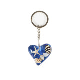 Shell conch drip glue metal keychain ocean creative handcrafted love keychain