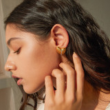 Stainless steel love earrings