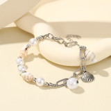 Ocean Resort Beach Beaded Shell Conch Sea Star Bracelet