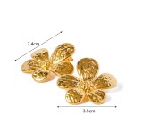 Stainless steel flower earrings