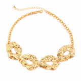 Metal irregular liquid fluid geometric necklace