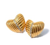 Stainless steel love earrings