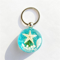 Summer starfish amber keychain seaside tourist souvenir