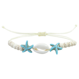 Starfish Shell Bracelet Ocean Beach Surfer Strap