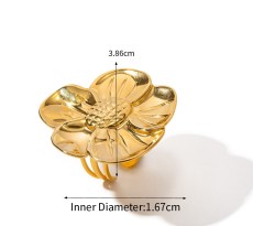 Stainless steel flower ring