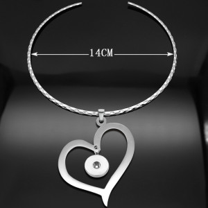 Stainless steel collar Love Butterfly Flower necklace fit 20MM chunks snaps jewelry
