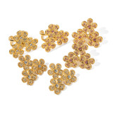 Stainless steel flower earrings