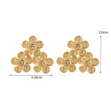 Stainless steel flower earrings