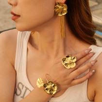 Stainless steel flower ring