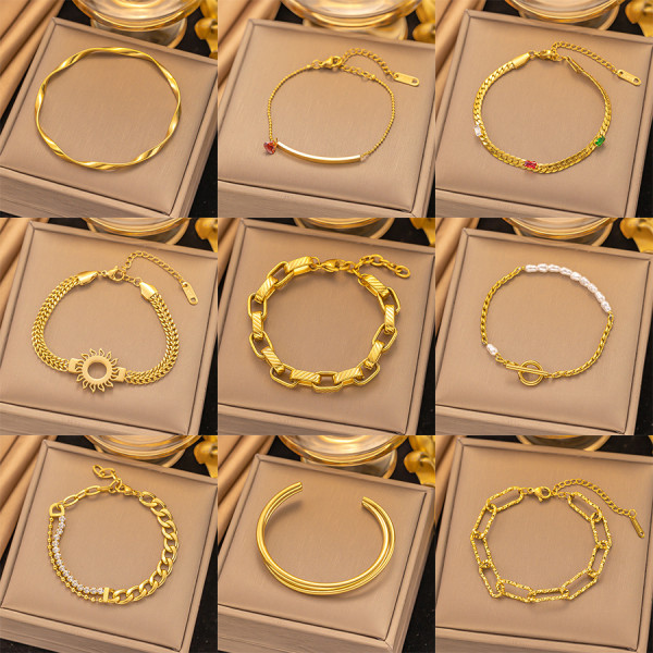 26 styles of stainless steel bracelets