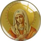 20MM Jesus glass snap button charms