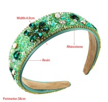 Baroque sponge full diamond  headband hair accessories