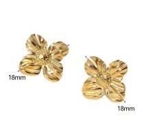 Stainless steel flower earrings