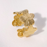 Stainless steel flower ring