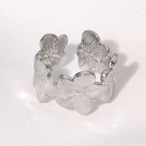 Stainless steel flower ring