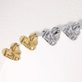 Stainless steel love earrings