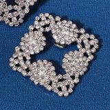 Shoe clip, rhinestone shoe buckle, square fashionable sunflower shoe flower