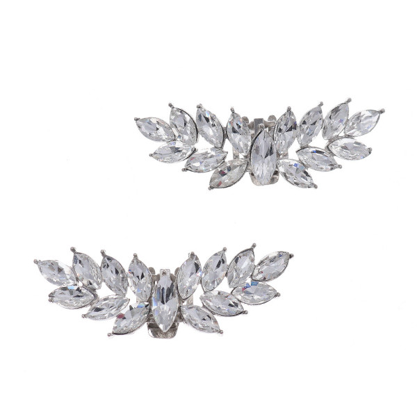 Shoe decoration clip buckle, high heels, flower metal rhinestone shoe buckle