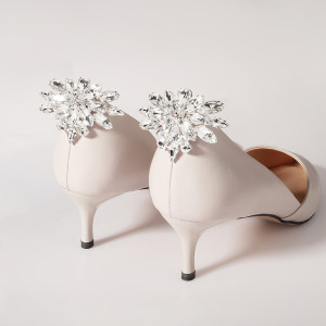 Shoe decoration clip buckle, high heels, flower metal rhinestone shoe buckle