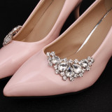 Shoe decoration clip buckle, high heels, flower metal rhinestone shoe buckle