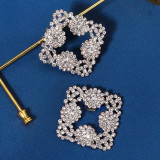 Shoe clip, rhinestone shoe buckle, square fashionable sunflower shoe flower