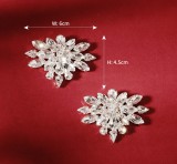 Shoe decoration clip buckle, high heels, flower metal rhinestone shoe buckle