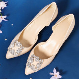 Shoe clip, rhinestone shoe buckle, square fashionable sunflower shoe flower