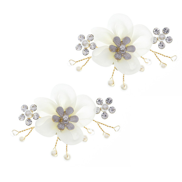 Removable DIY shoe buckles, fabric flowers, handmade wedding accessories, shoe flowers