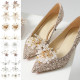 Removable shoe buckles, handmade accessories, crystal beaded shoe flowers