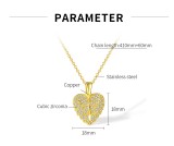 Adjustable Love Angel Wings with Diamond Necklace