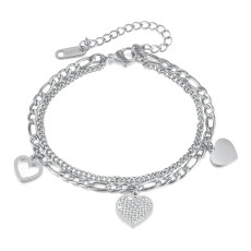 Stainless Steel Love Double Layer Bracelet
