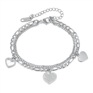 Stainless Steel Love Double Layer Bracelet