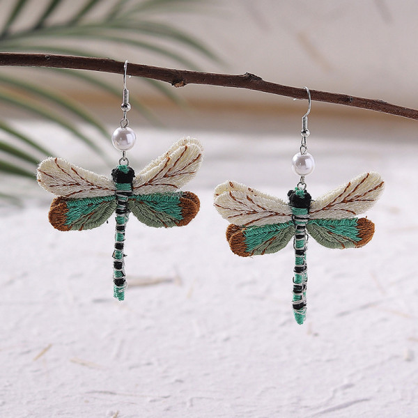 Dragonfly Fabric Earrings