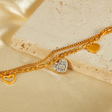 Stainless Steel Love Double Layer Bracelet