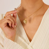 Adjustable Love Angel Wings with Diamond Necklace
