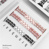 44/42/45/49MM Suitable for Apple Watch Straps with Metal Stainless Steel leather (excluding dial)