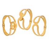 Stainless steel geometric hollow bracelet