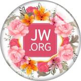 20MM JW.ORG glass snap button charms
