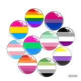 20MM colour glass snap button charms